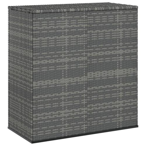 Vidaxl Boîte À Coussins De Jardin Résine Tressée 100x49x103,5 Cm Gris