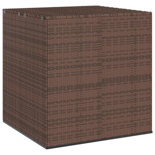 Vidaxl Boîte À Coussins De Jardin Résine Tressée 100x97,5x104cm Marron