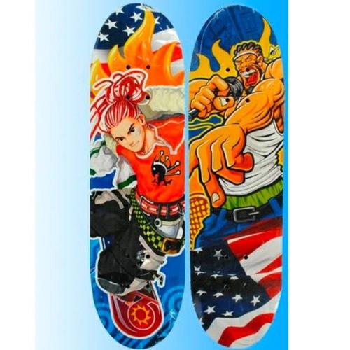 Trade Shop - Skateboard Skate En Bois 71x20 Jeu Enfants Garçons Fun Couleurs Différentes