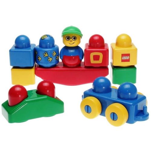 LEGO DUPLO Primo 2589 Ensemble de Briques Voiture et 1 Figurine Pour Enfant De 6 À 18 Mois