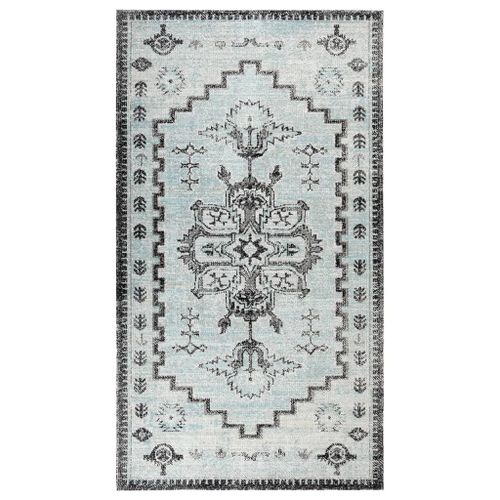 Vidaxl Tapis À Tissage Plat D'extérieur 115x170 Cm Vert Et Gris