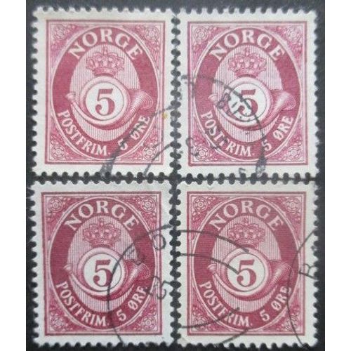 Norvege N°435 X 4 Oblitéré