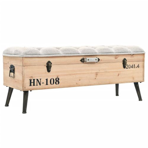 Vidaxl Banc De Rangement 110 Cm Bois De Sapin Massif