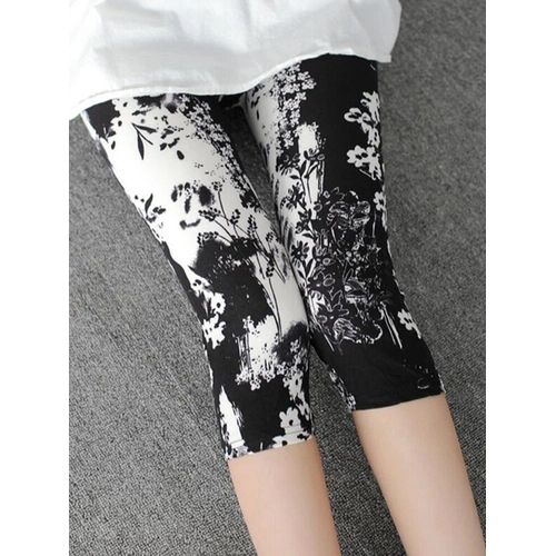 Hakci-Leggings Courts En Polyester Pour Femme,Capris,Jegging,Pantalon Court,Mi-Mollet,Élastique,Monochromatique,Noir,Fitness,Été,Toxique
