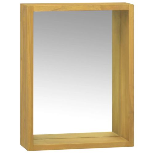 Vidaxl Armoire À Miroir 30x10x40 Cm Bois De Teck Solide