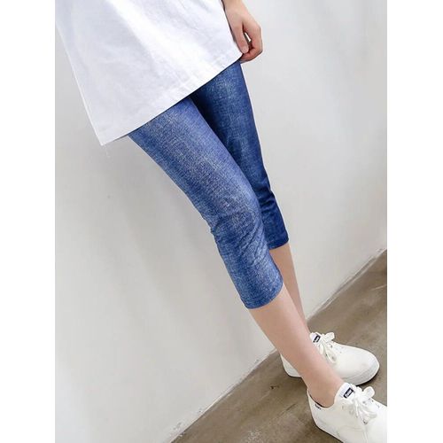 Hakci-Leggings Courts En Polyester Pour Femme,Capris,Jegging,Pantalon Court,Mi-Mollet,Élastique,Monochromatique,Noir,Fitness,Été,Toxique