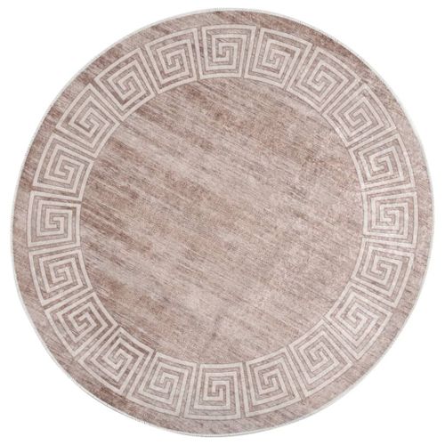 Vidaxl Tapis Lavable Antid¿¿Rapant ¿Õ120 Cm Beige