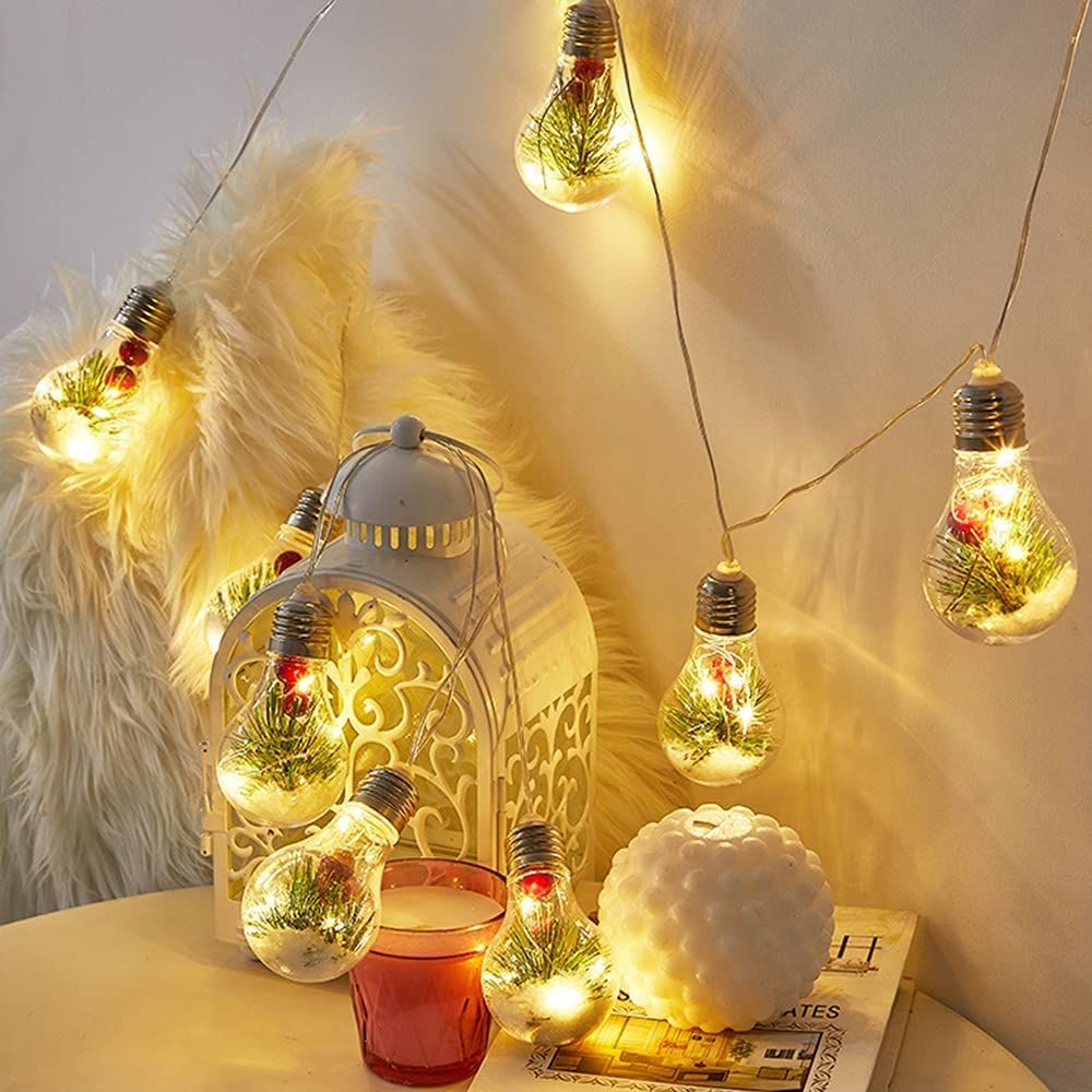 Lumineuse Sapin Noel Decoration, Guirlande Lumineuse a Pile