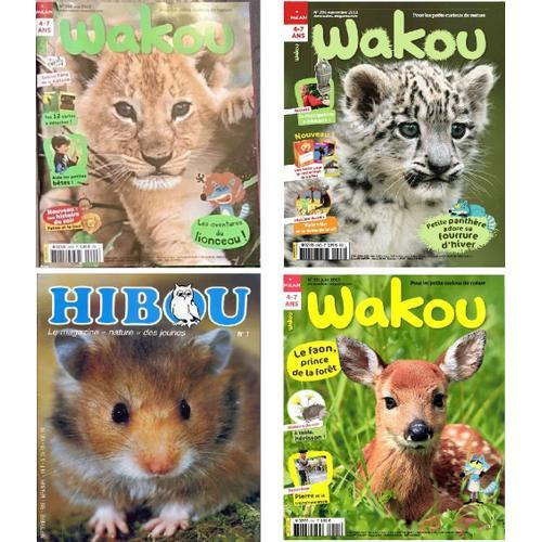 10 N° De Wakou De 2013-14 (Éditions Milan De 4 À 7 Ans) + Hibou N° 7 De 1986: Aventures Lionceau; Faon Prince Forêt; Poisson-Clown Anémone; Petite Panthère; Ours Polaire; Ânon; Petite Gazelle; Otarie