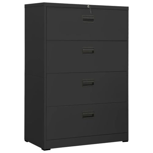 Vidaxl Classeur Anthracite 90x46x134 Cm Acier