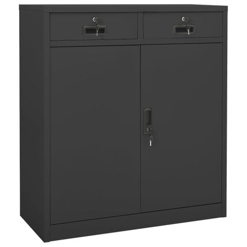Vidaxl Armoire De Bureau Anthracite 90x40x102 Cm Acier