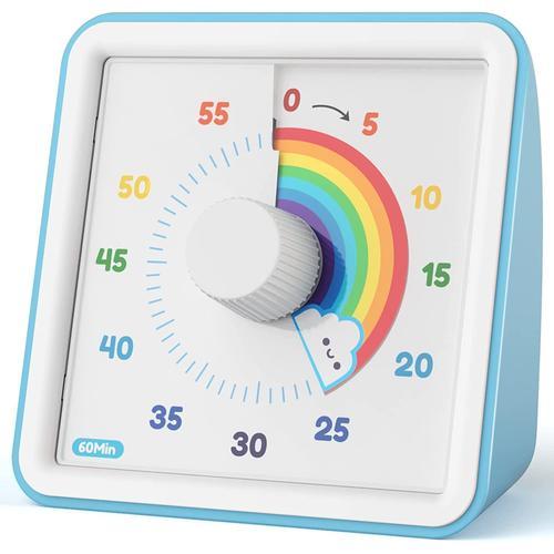 Minuteur Visuel 60 Minutes, Minuteur Visuel Timer Magnétique Enfant, 60  Minutes Chronometre Enfant Et Compte À Rebours Pour E[V605]