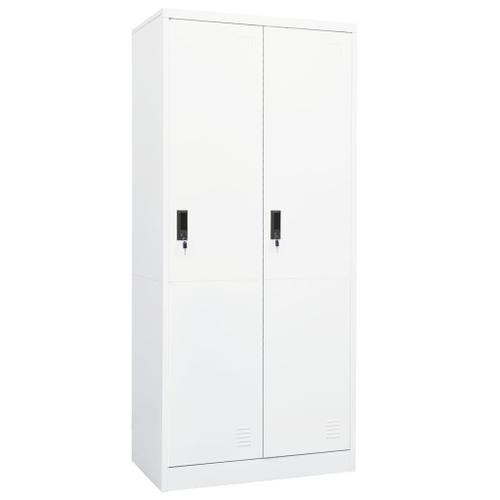 Vidaxl Garde-Robe Blanc 80x50x180 Cm Acier