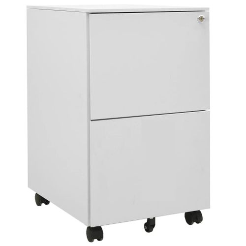 Vidaxl Classeur Mobile Gris Clair 39x45x67 Cm Acier