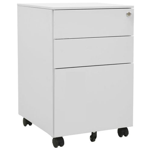 Vidaxl Classeur Mobile Gris Clair 39x45x60 Cm Acier
