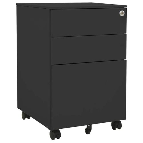 Vidaxl Classeur Mobile Anthracite 39x45x60 Cm Acier