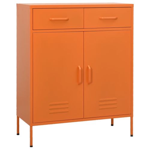 Vidaxl Armoire De Rangement Orange 80x35x101,5 Cm Acier