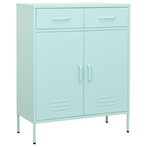 Vidaxl Armoire De Rangement Vert Menthe 80x35x101,5 Cm Acier