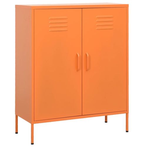 Vidaxl Armoire De Rangement Orange 80x35x101,5 Cm Acier