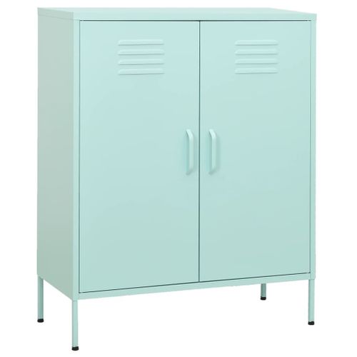 Vidaxl Armoire De Rangement Vert Menthe 80x35x101,5 Cm Acier