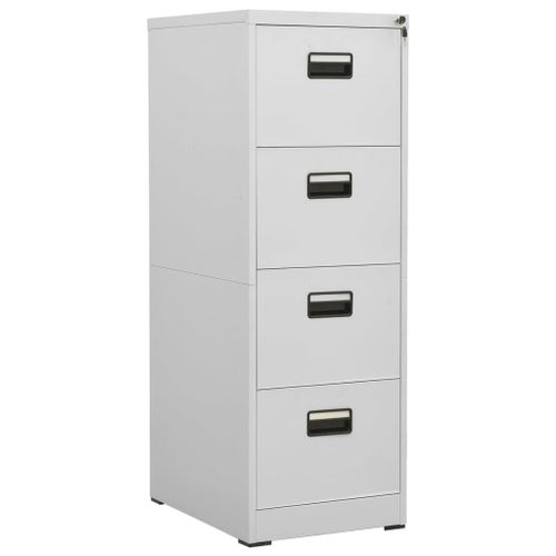 Vidaxl Classeur Gris Clair 46x62x133 Cm Acier