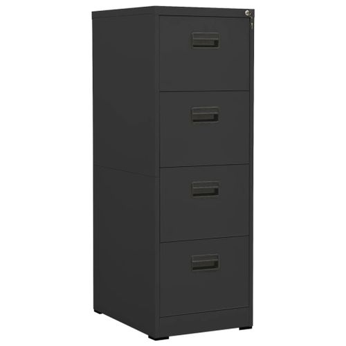 Vidaxl Classeur Anthracite 46x62x133 Cm Acier