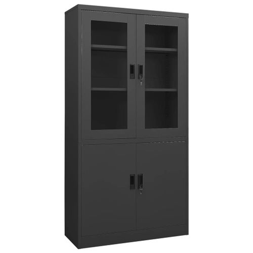 Vidaxl Armoire De Bureau Anthracite 90x40x180 Cm Acier