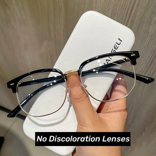 Lunettes De Soleil Photochromiques Intelligentes Pour Femmes,Rétro,Moins Dioptriques,Unisexe,Blocage De La Lumière Bleue,Lunettes Optiques,Lunettes De Myopie - Type Normal-Black Gold #D