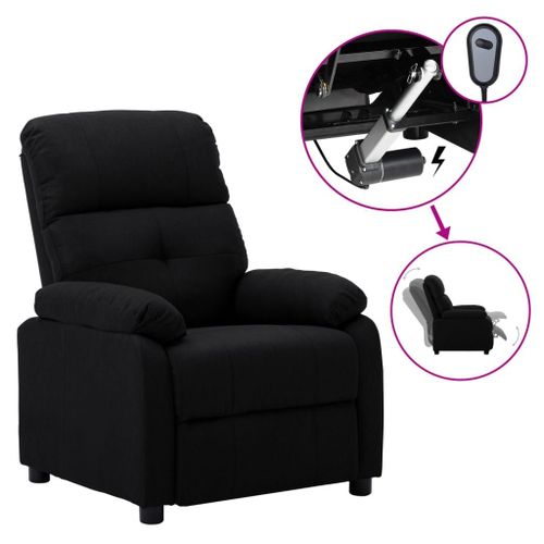 Vidaxl Fauteuil Inclinable Électrique Noir Tissu