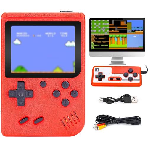 Console De Jeux Portable, Retro Gaming Avec 400 Jeux Classiques 2.8" Console Supporte Deux Joueurs & Connectable Tv Pour Adultes Enfants Garçons