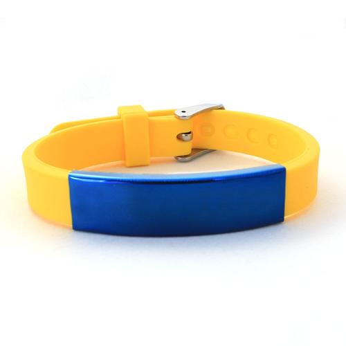 B16zab-12mm-B9 - Graver - Bracelets D'identification Sos Pour Enfants, Gouvernail En Silicone Souple, Couleur Noire, Acier Inoxydable, Pour Filles Et Garçons, Personnalisé, Nom D'urgence, Numéro De Téléphone