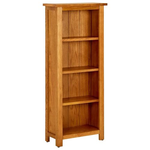 Vidaxl Bibliothèque À 4 Niveaux 45x22x110 Cm Bois De Chêne Massif