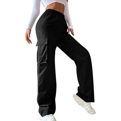 Femmes Hip Hop Bretelles Pantalons De Sport Lâche Jambes Larges Parachute Pantalons Vintage Pantalons Parachute Pantalons Décontractés Pour Les Adolescents Pantalons Lacets Femmes Streetwear Streetwear