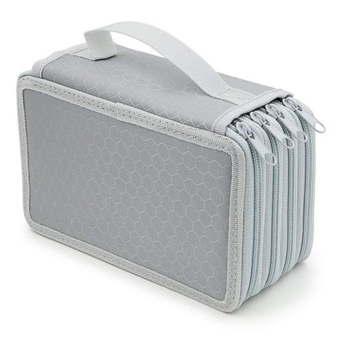 Trousse À Crayons À Quatre Étages,Sac De Grande Capacité 72 Trous,Jolie Boîte Kawaii,Papeterie Coréenne Et Japonaise,Fournitures Scolaires D'art - Type Gray-72
