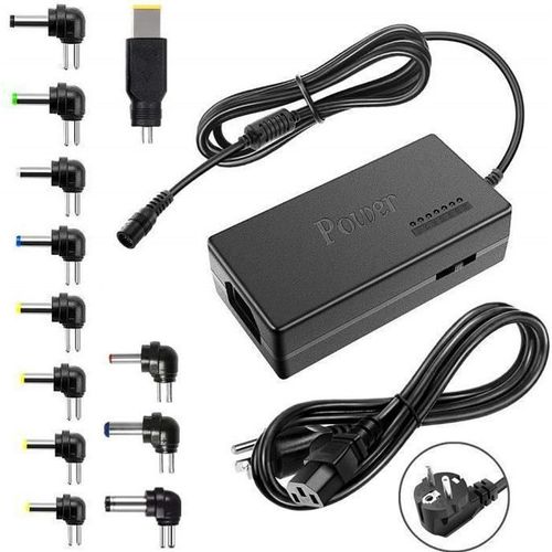TD Moniteur d'alimentation pour ordinateur portable 12 24V chargeur universel universel d'alimentation réglable avec 13 têtes