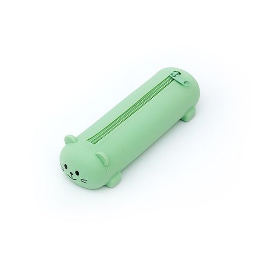 Étui À Crayons En Silicone Ours Mignon Pour Enfants,Conteneur De Stylo Rétractable Souple,Porte-Règle Créatif,Boîte De Rangement,Cadeaux Pour Enfants,Sac De Ins - Type Green