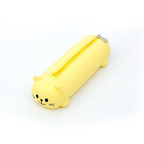 Étui À Crayons En Silicone Ours Mignon Pour Enfants,Conteneur De Stylo Rétractable Souple,Porte-Règle Créatif,Boîte De Rangement,Cadeaux Pour Enfants,Sac De Ins - Type Yellow