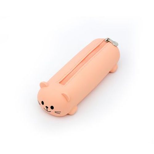 Étui À Crayons En Silicone Ours Mignon Pour Enfants,Conteneur De Stylo Rétractable Souple,Porte-Règle Créatif,Boîte De Rangement,Cadeaux Pour Enfants,Sac De Ins - Type Rose
