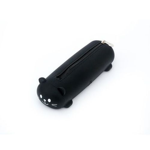 Étui À Crayons En Silicone Ours Mignon Pour Enfants,Conteneur De Stylo Rétractable Souple,Porte-Règle Créatif,Boîte De Rangement,Cadeaux Pour Enfants,Sac De Ins - Type Black