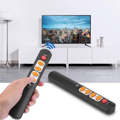 Télécommande d'apprentissage avec gros boutons télécommande intelligente universelle TV STB DVD DVB HiFi magnétoscope 6 prédire