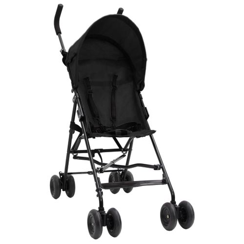 Vidaxl Poussette Bébé Anthracite Et Noir Acier
