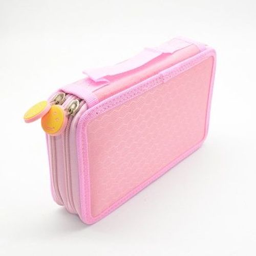 Trousse À Crayons À Quatre Étages,Sac De Grande Capacité 72 Trous,Jolie Boîte Kawaii,Papeterie Coréenne Et Japonaise,Fournitures Scolaires D'art - Type Pink Smile-32