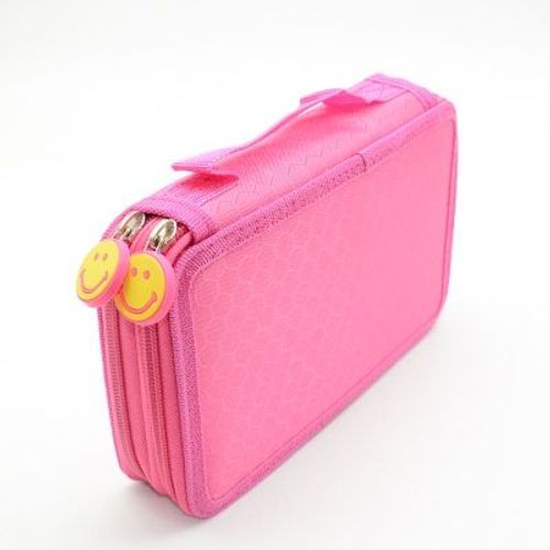 Trousse À Crayons À Quatre Étages,Sac De Grande Capacité 72 Trous,Jolie Boîte Kawaii,Papeterie Coréenne Et Japonaise,Fournitures Scolaires D'art - Type Rose Red Smile-32