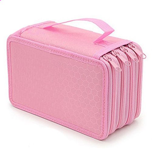 Trousse À Crayons À Quatre Étages,Sac De Grande Capacité 72 Trous,Jolie Boîte Kawaii,Papeterie Coréenne Et Japonaise,Fournitures Scolaires D'art - Type Pink-72