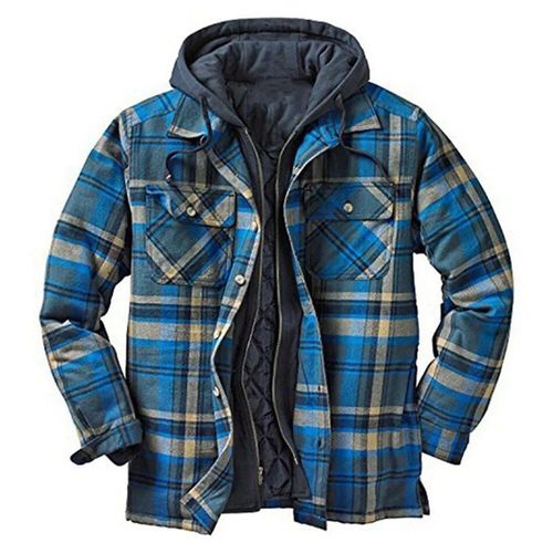 Chemises De Camping En Plein Air,De Randonnée,Épaisses,À Carreaux,À Capuche,Harajuku,En Coton Chaud,Pour Homme,Manteau De Banlieue Ample,Automne-Hiver