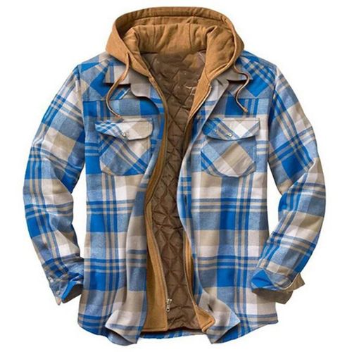 Chemises De Camping En Plein Air,De Randonnée,Épaisses,À Carreaux,À Capuche,Harajuku,En Coton Chaud,Pour Homme,Manteau De Banlieue Ample,Automne-Hiver