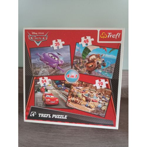 Trefl Puzzle - 4 Puzzles Cars - Réf. 34107 - À Partir De 3 Ans