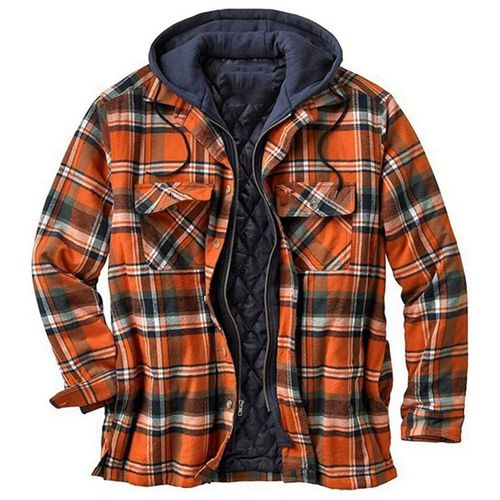 Chemises De Camping En Plein Air,De Randonnée,Épaisses,À Carreaux,À Capuche,Harajuku,En Coton Chaud,Pour Homme,Manteau De Banlieue Ample,Automne-Hiver