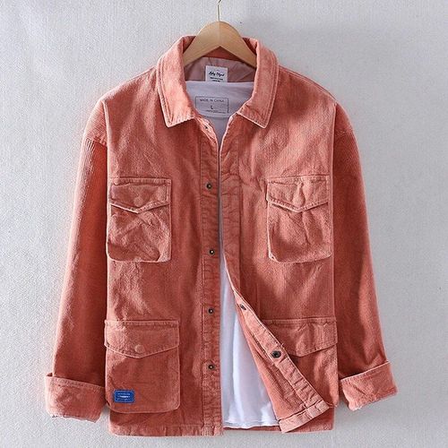 Veste De Travail En Velours Côtelé Pour Homme,Vêtement D'extérieur,Camping,Trekking,Escalade,Randonnée,Couleur Unie,Tendance
