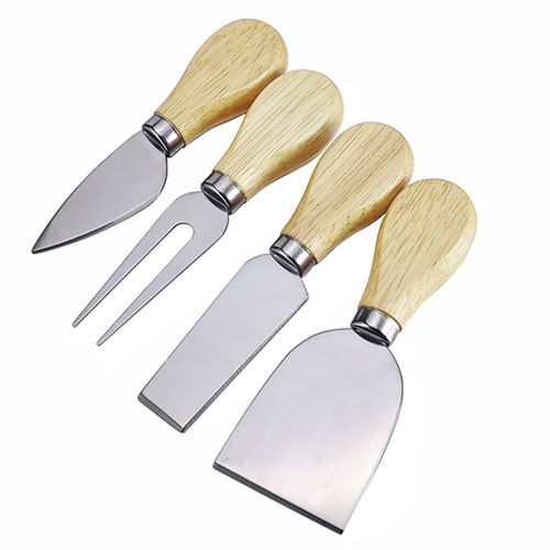 Kit de coupe fromage en bambou, 4 pièces/ensemble manches en bois, pour la cuisine, outils de cuisine utiles